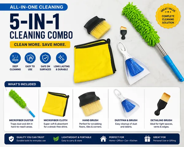 5-in-1_Car_Cleaning_Kit_Combo_|_Microfiber_Duster,_Premium_Microfiber_Cloth,_Soft_Interior_Detailing_Brush,_Dashboard_Dustpan_Brush_&_Cleaning_Applicator_|_Multipurpose_Car_Wash_Accessories_Set_for_Car_Interior_&_Exterior_Cleaning