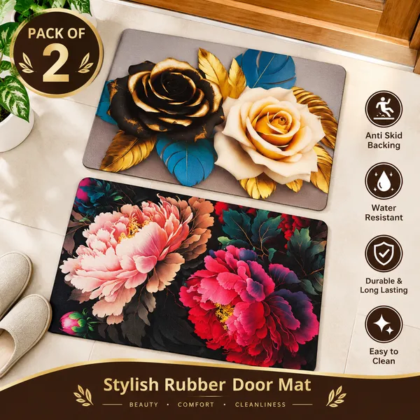 Elegant_Floral_Rubber_Door_Mat_40x60_CM_|_Non-Slip_Waterproof_Entrance_Mat_|_Heavy_Duty_Indoor_Outdoor_Floor_Mat_|_Decorative_Welcome_Door_Mat_for_Home,_Bathroom,_Kitchen,_Balcony_&_Front_Door_Pack_of_2