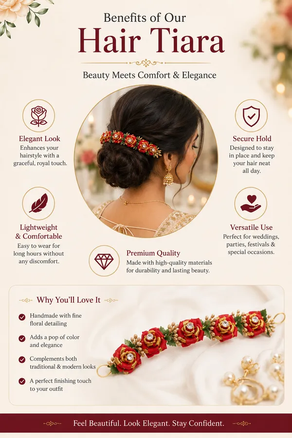 Handmade_Floral_Hair_Tiara_for_Women_&_Girls_|_Traditional_Red_Rose_Hair_Accessory_for_Bridal_Bun,_Wedding,_Party,_Festival_&_Ethnic_Wear_|_Lightweight_Hair_Decoration