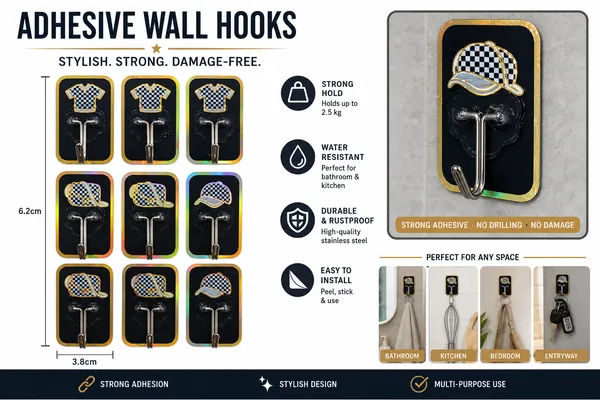 Premium_Self_Adhesive_Wall_Hooks_for_Home_&_Kitchen_(Pack_of_9)_|_Heavy_Duty_Waterproof_Sticky_Hooks_|_Stainless_Steel_Wall_Hanger_|_No_Drill_Multipurpose_Hooks_for_Bathroom,_Kitchen,_Bedroom_&_Office_|_Holds_Up_to_2_Kg