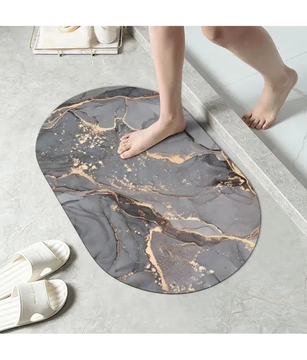 Pack_Of_2_Cream_&_Brown_Anti-Skid_Microfibre_Bath_Mat_For_Home_&_Office_|_40X60_Cm__|_Assorted_|_Printed