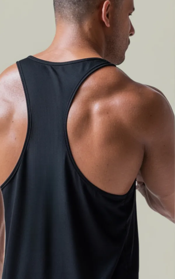 Black_GSM_220_Stylish_Gym_Vest_Plain_For_Men