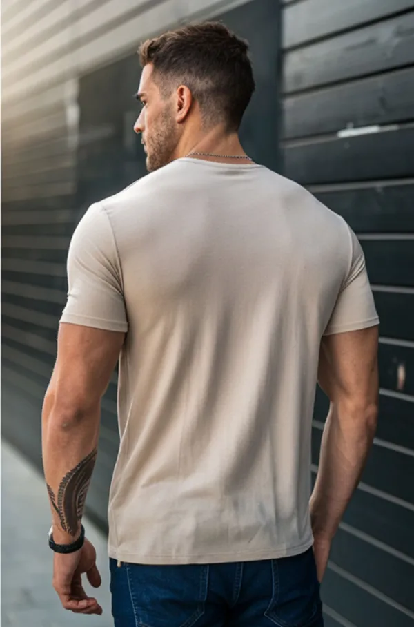 Beige_GSM_220_Trending_Henley_Neck_Plain_T-Shirt_For_Men