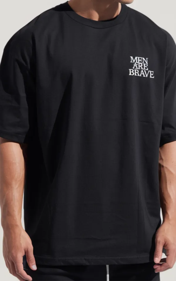 Black_GSM_220_Fashionable_Oversized_Round_Neck_Printed_T-Shirt_For_Men