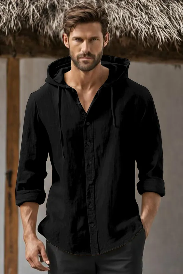 Black_Stylish_Designer_Hoodie_Cotton_Shirt_For_Men