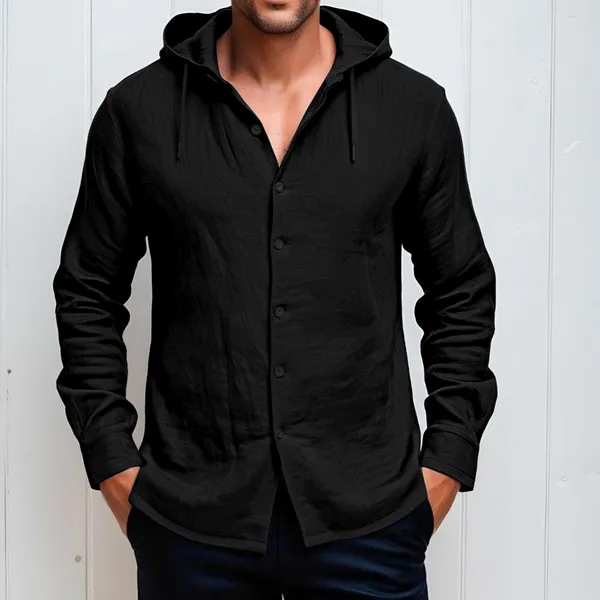 Black_Stylish_Designer_Hoodie_Cotton_Shirt_For_Men