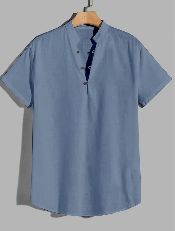 dusty_blue_Trendy_Shirt_For_Men