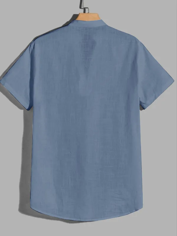 dusty_blue_Trendy_Shirt_For_Men