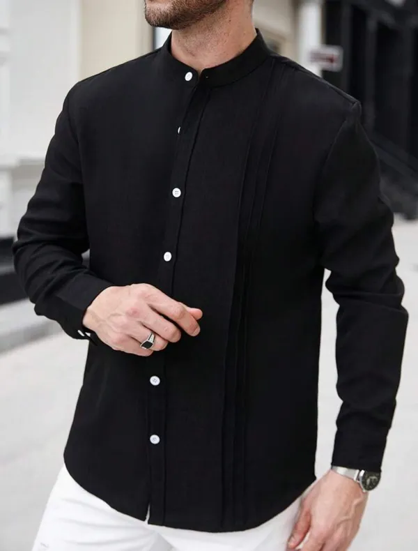 black_color_Trendy_Shirt_For_Men