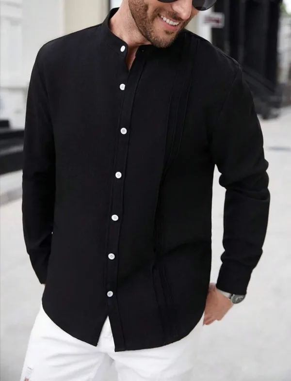 black_color_Trendy_Shirt_For_Men