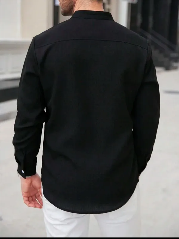 black_color_Trendy_Shirt_For_Men