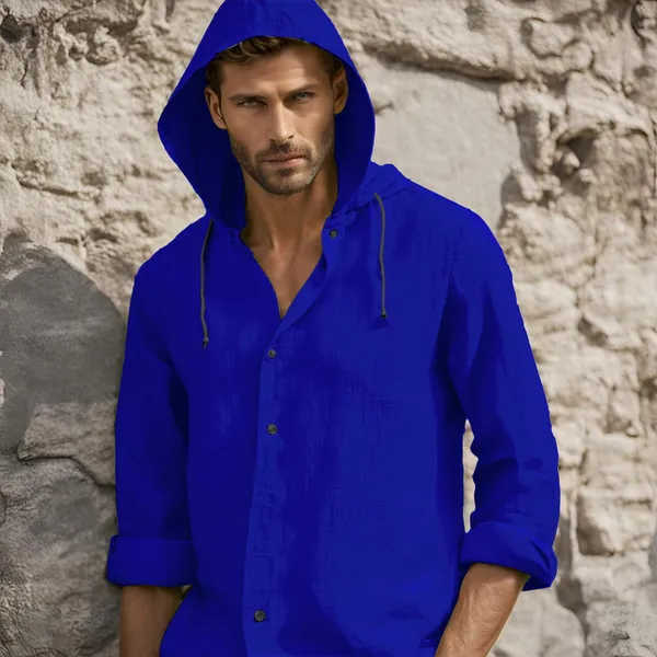 Blue_Stylish_Designer_Hoodie_Cotton_Shirt_For_Men