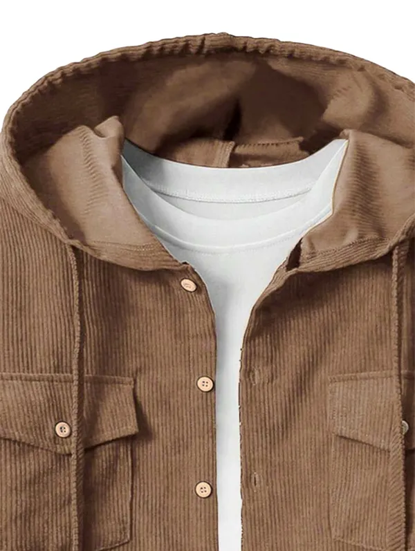 Chocalate_Classy_Retro_Hooded_Cotton_Shirt_For_Men