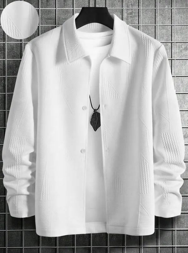 White_Comfy_Sensational_Shirt_For_Men