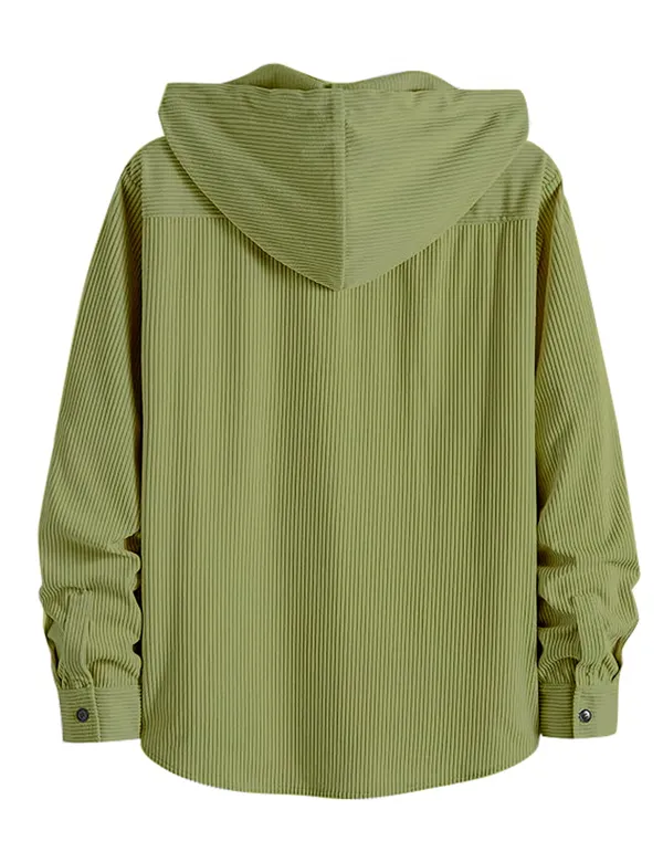 Green_Fancy_Gracefull_Hooded_Cotton_Shirt_For_Men