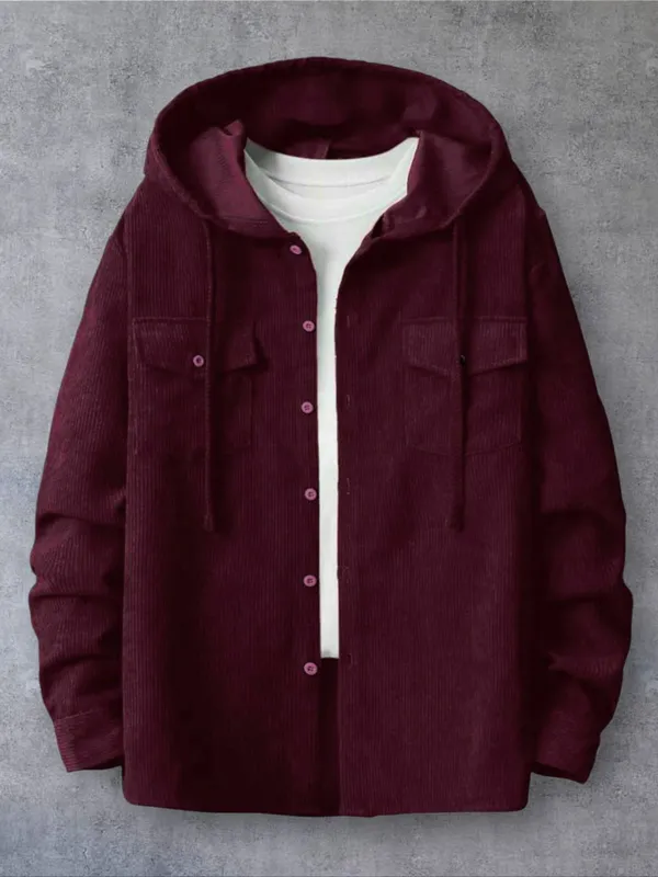 Maroon_Classy_Retro_Hoodie_Shirt_For_Men