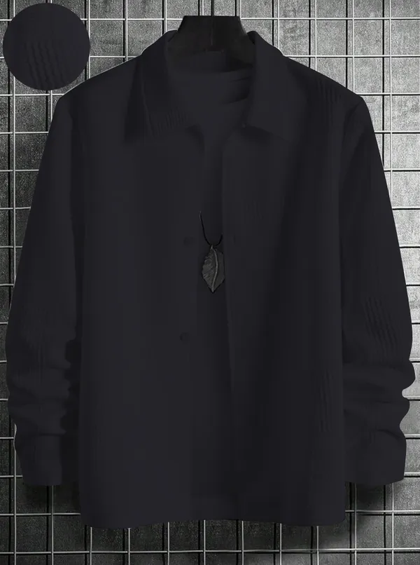 Dark_Gray_Imported_Textured_Shirt_For_Men