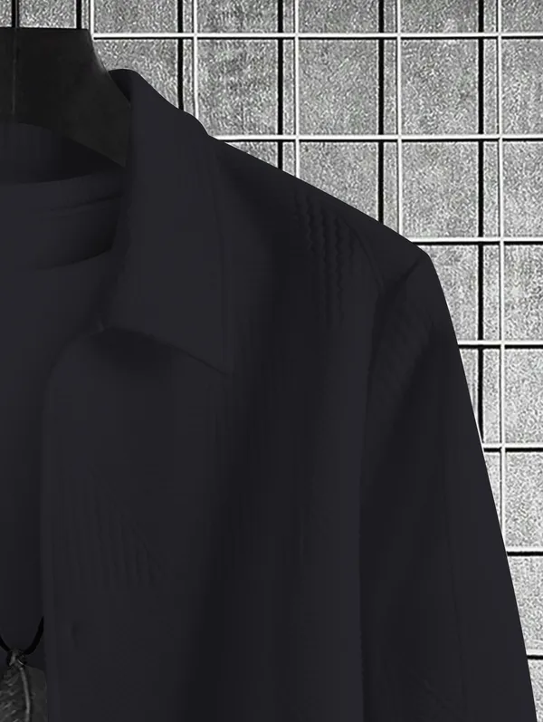 Dark_Gray_Imported_Textured_Shirt_For_Men