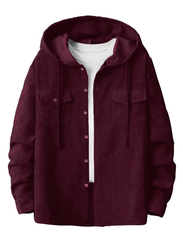Maroon_Classy_Retro_Hoodie_Shirt_For_Men