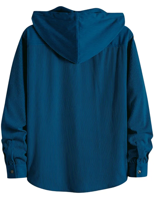 Blue_Stylis_Hooded_Cotton_Shirt_For_Men