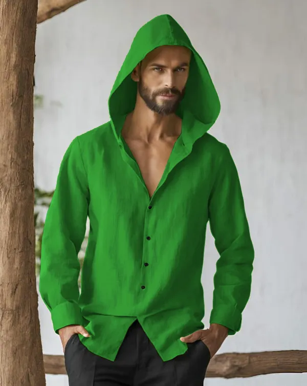 Green_Stylish_Designer_Hoodie_Cotton_Shirt_For_Men