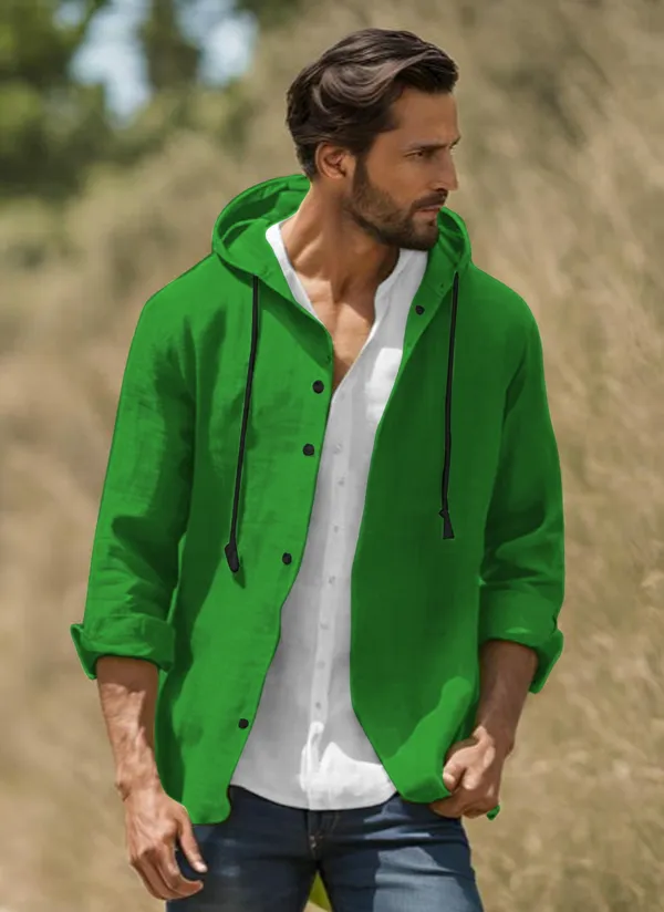 Green_Stylish_Designer_Hoodie_Cotton_Shirt_For_Men