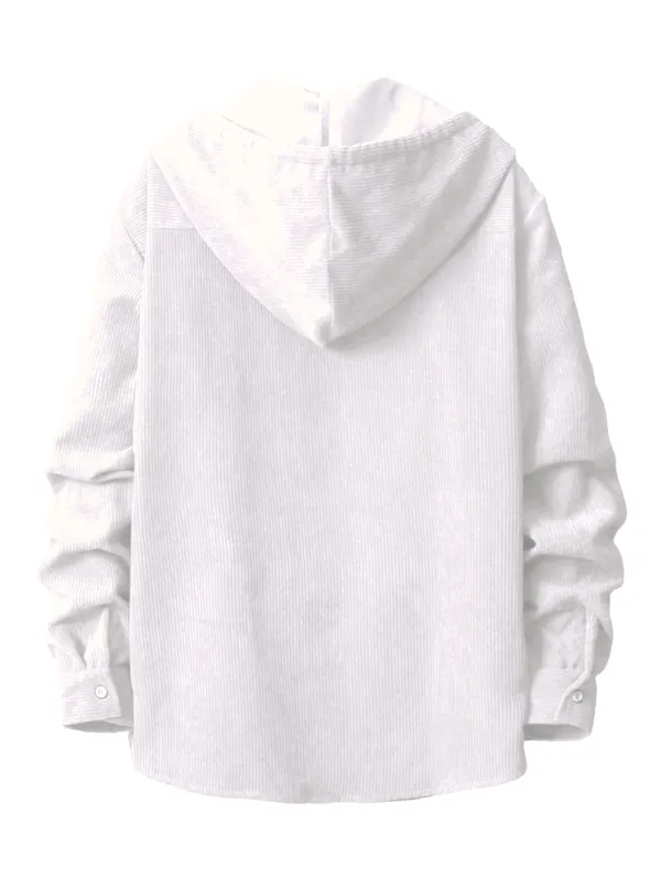 White_Elegent_Prrmium_Hooded_Shirt_For_Men
