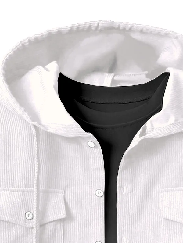 White_Elegent_Prrmium_Hooded_Shirt_For_Men