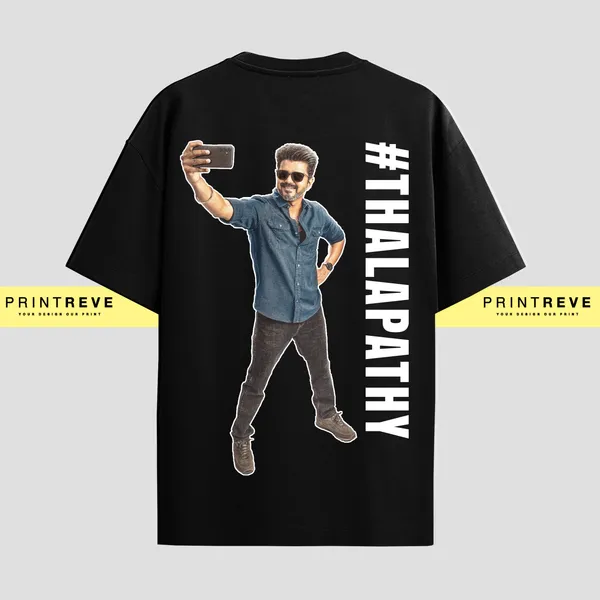 HASHTAG_THALAPATHY_SELFIE_PIE__WITH_HD_PRINTED_ON_UNISEX_TSHIRT'S