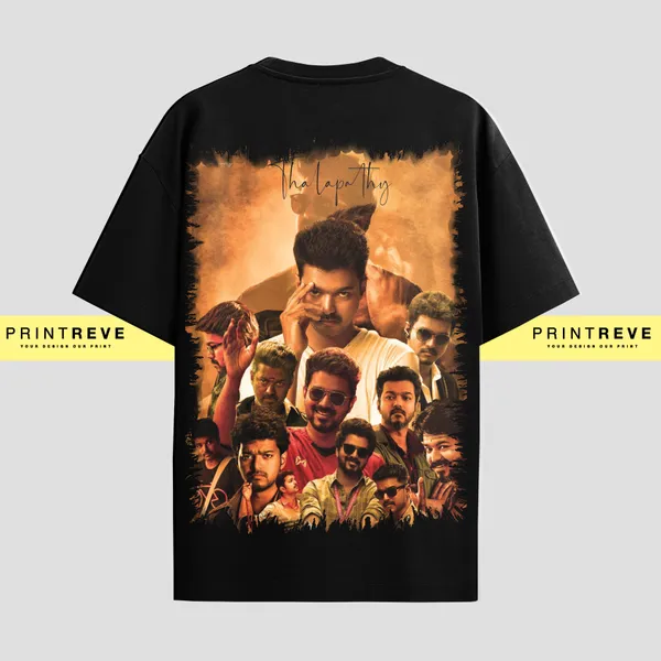 Thalapathy_Vijay_All_Movie_Still_In_One_Frame__T-Shirts_|_Premium_180_GSM_Bio-Wash_Fabric