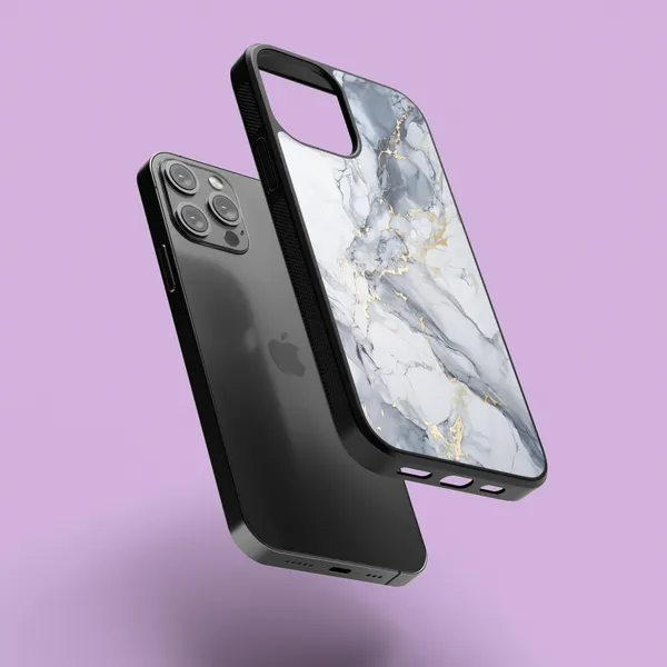 White_Marble_Pattern_Designer_Premium_Glass_Cases_-_Iphone_X_to_Iphone_16
