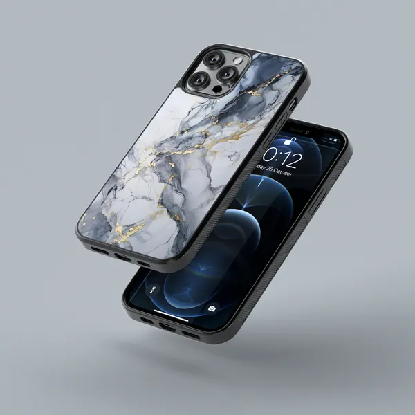 White_Marble_Pattern_Designer_Premium_Glass_Cases_-_Iphone_X_to_Iphone_16