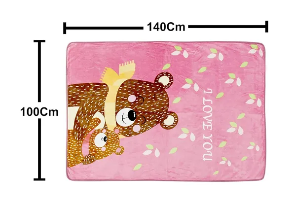 Beary_Tales_Multipurpose_Extra_Soft_Baby_Blanket_|_Super_Comfortable_All_Season_Single_Layer_Blanket_For_Newborn_Baby/_Kids/_Toddlers_(Pink,_Single_Layer(100X140Cm))