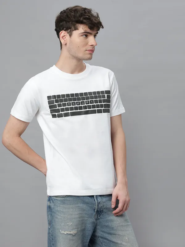 White_Cotton_Graphic_Puff_Printed_Round_Neck_Half_Sleeves_Regular_Fit_T-Shirt_For_Men