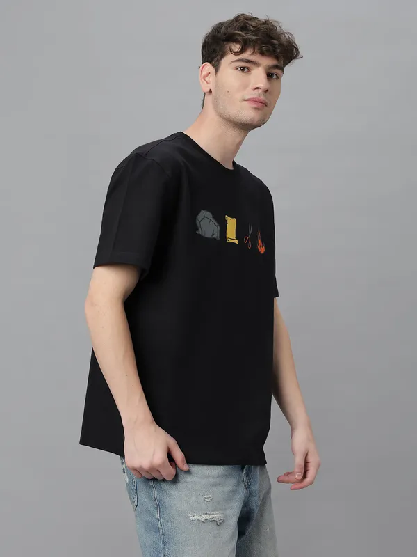 Black_Cotton_Graphic_Hd_Printed_Round_Neck_Half_Sleeves_Oversized_T-Shirt_For_Unisex