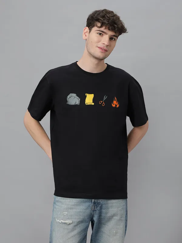 Black_Cotton_Graphic_Hd_Printed_Round_Neck_Half_Sleeves_Oversized_T-Shirt_For_Unisex