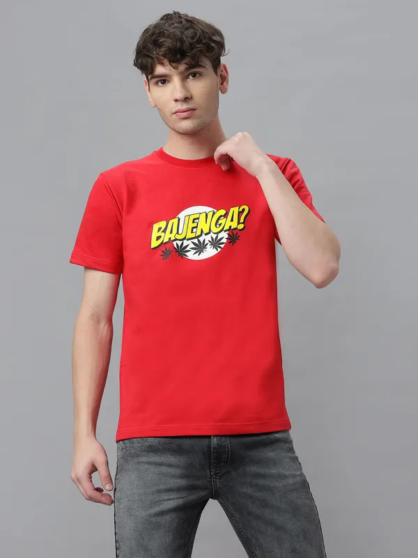 Red_Cotton_Graphic_Printed_Round_Neck_Half_Sleeves_Regular_Fit_T-Shirt_For_Men