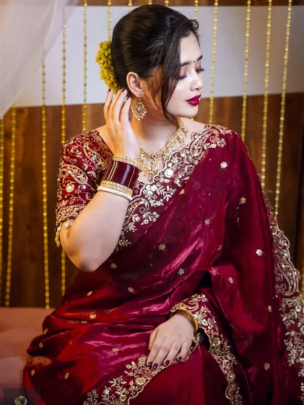 Chery_And_Blue_Preimium_&_Elegant_Georgette_Saree_For_Women_(Pack_Of_2)