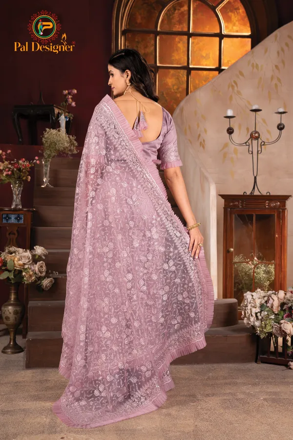 Peach_And_Pink_Preimium_&_Elegant_Net_Saree_For_Women_(Pack_Of_2)