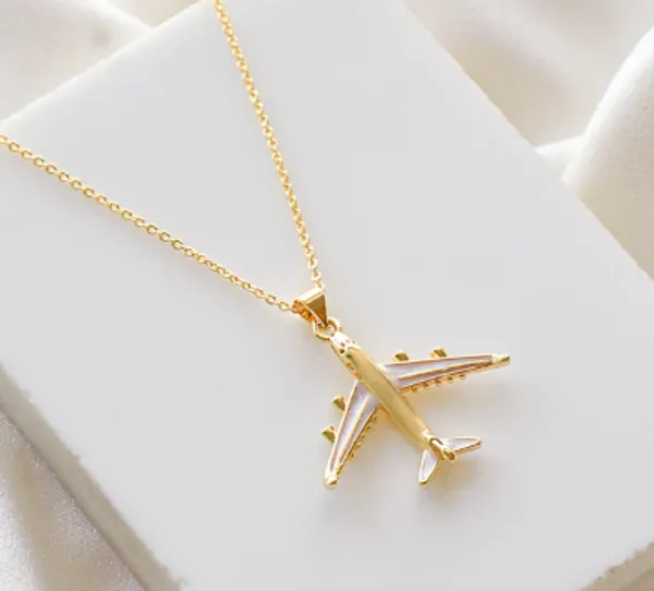 8k_Gold_Plated_Airplane_Pendant_For_Women_|_Anti_Tarnish_Stainless_Steel_Pendant