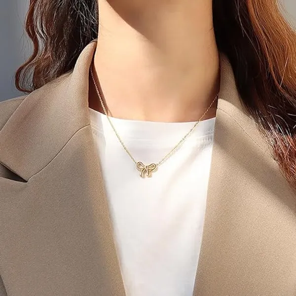 8k_Gold_Plated_Stainless_Steel_Unique_Bow_Shaped_Anti_Tarnish_Necklace_For_Women