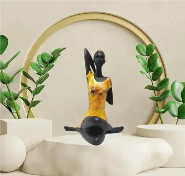 Yellow_And_Black_Handcrafted_Resin_Modern_Yoga_Lady_Showpiece_For_Home_And_Office_Decor_20_X_8_X_20_Cm