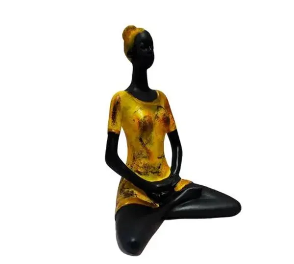 Yellow_And_Black_Handcrafted_Resin_Yoga_Lady_Showpiece_For_Home_And_Office_Decor_20_X_8_X_20_Cm