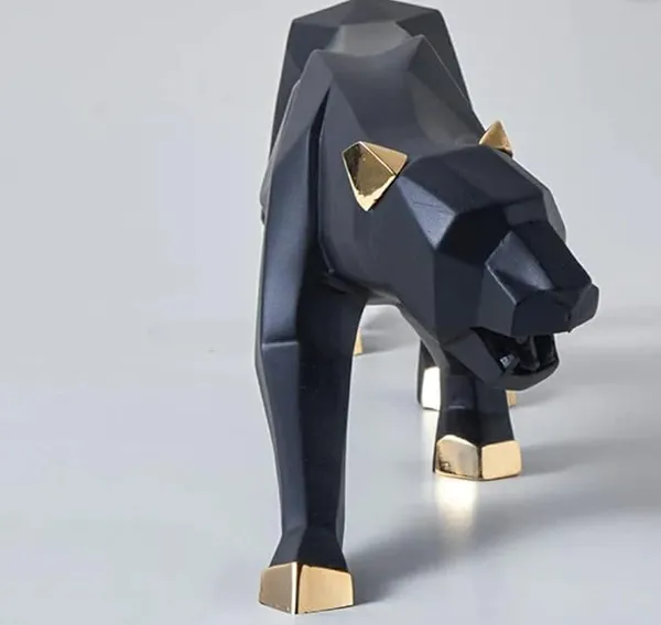 Black_Handcrafted_Resin_Jaguar_Showpiece_For_Home_And_Office_Decor_10_X_2.25_X_5_Inches