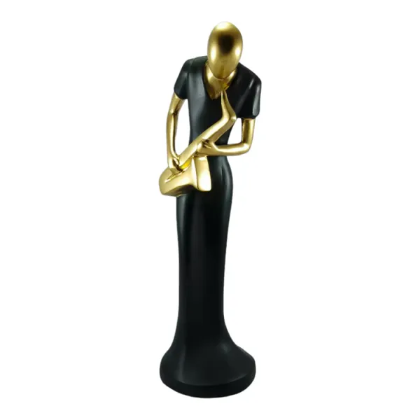 Black_And_Gold_Handcrafted_Resin_Saxophone_Women_Player_Showpiece_For_Home_And_Office_Decor_8.9_X_8.9_X_30.5_Cm