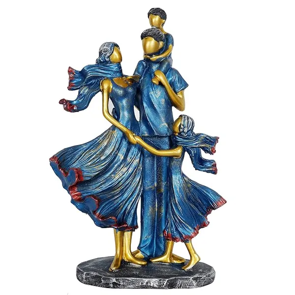 Blue_Handcrafted_Resin_Family_Showpiece_For_Home_And_Office_Decor