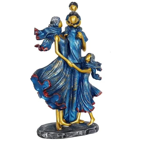 Blue_Handcrafted_Resin_Family_Showpiece_For_Home_And_Office_Decor