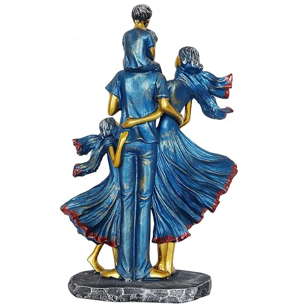 Blue_Handcrafted_Resin_Family_Showpiece_For_Home_And_Office_Decor