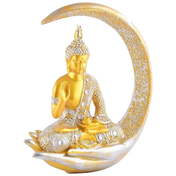 Golden_Handcrafted_Resin_Moonlit_Buddha_Meditation_Showpiece_For_Home_And_Office_Decor