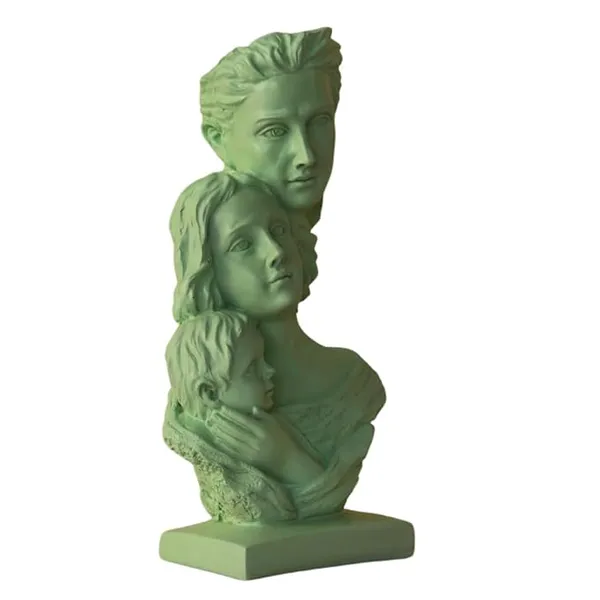 Green_Handcrafted_Resin_Mother_And_Father_With_Child_Love_Family_Showpiece_For_Home_Decor_13_Inch